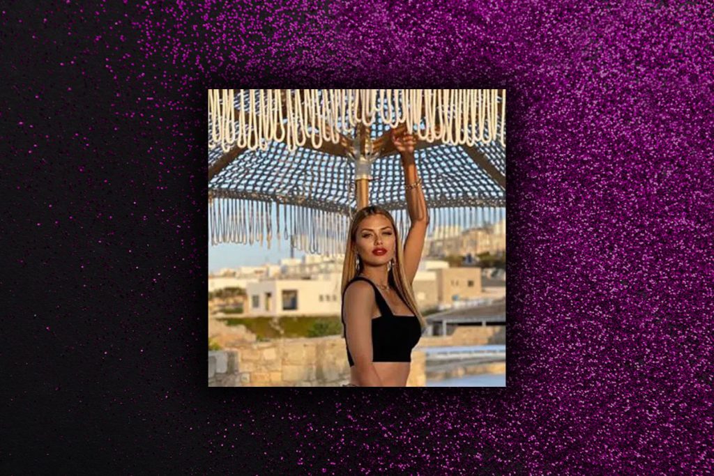 Giulia standing outside, hire las vegas strippers