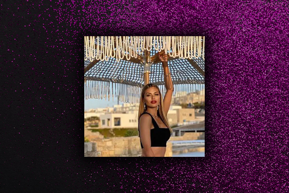 Giulia standing outside, hire las vegas strippers